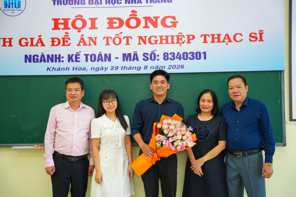 Trường Kinh tế và Kinh doanh - Trường Đại học Nha Trang tổ chức thành công buổi bảo vệ đề án tốt nghiệp thạc sĩ ngành Kế toán